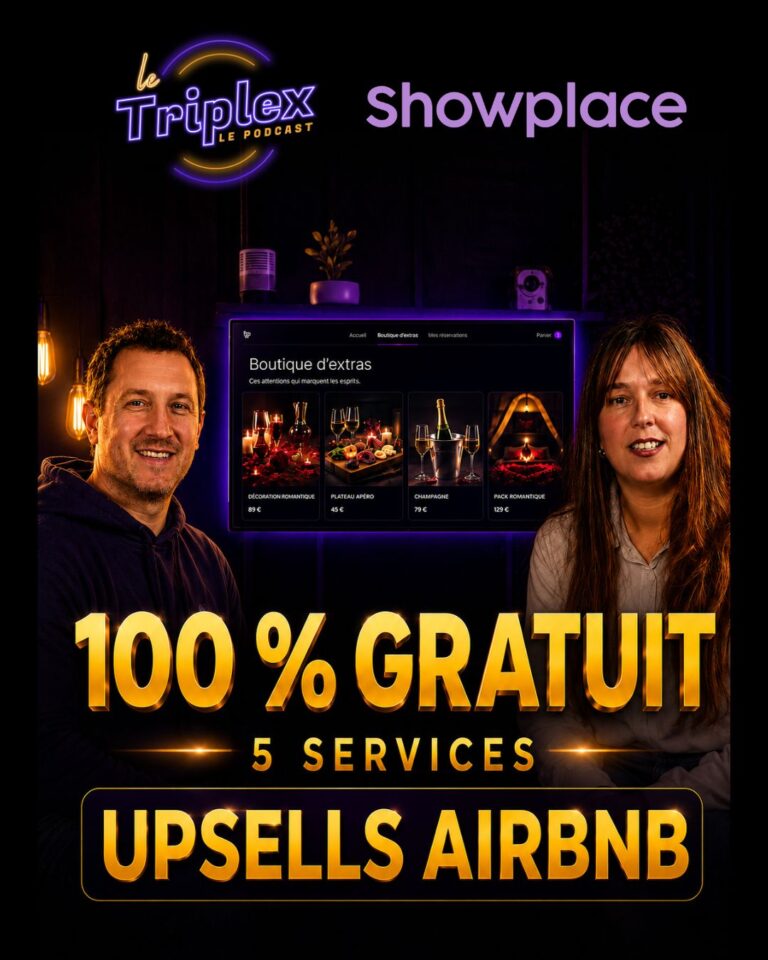 🎙️ 𝗜𝗻𝘁𝗲𝗿𝘃𝗶𝗲𝘄 𝗟𝗲 𝗧𝗿𝗶𝗽𝗹𝗲𝘅 𝘅 𝗦𝗵𝗼𝘄𝗽𝗹𝗮𝗰𝗲 
« 5 services gratuits pour loueurs et conciergeries »
Félix Bassous, cofondateur de Showplace, a répondu aux questions de @ivona_airbnb de @letriplex.podcast 
Le Triplex est le 1er podcast de France dédié à la location courte durée.
Une interview qui détaille nos 5 services gratuits en permanence : 
💶 Des remises exclusives pour faire des économies
📱 La création de livret d'accueil digitaux
🎯 La création de boutique en ligne pour vendre des produits ou services additionnels
🔖 Des offres pour vos voyageurs qui vous feront gagner des commissions
🎁 Des produits offerts pour vos hébergements et voyageurs

🎧 À écouter sur les principales plateformes : YouTube, Spotify, Apple...