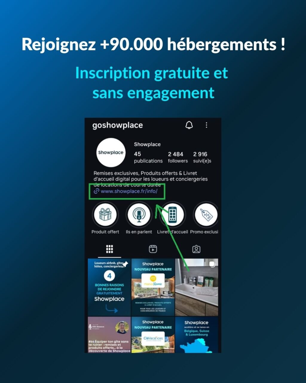 🔎 Rappel de nos remises disponibles en Mars sur Showplace.
🎉 Profitez-en facilement à travers des codes promo !
✅ À utiliser sur les sites e-commerce de nos marques partenaires.

Showplace offre gratuitement ces 5 services au choix : 
💶 Remises exclusives
🎁 Produits offerts
📱 Livret d'accueil digital
🎯 Boutique en ligne
🔖 Offres voyageurs