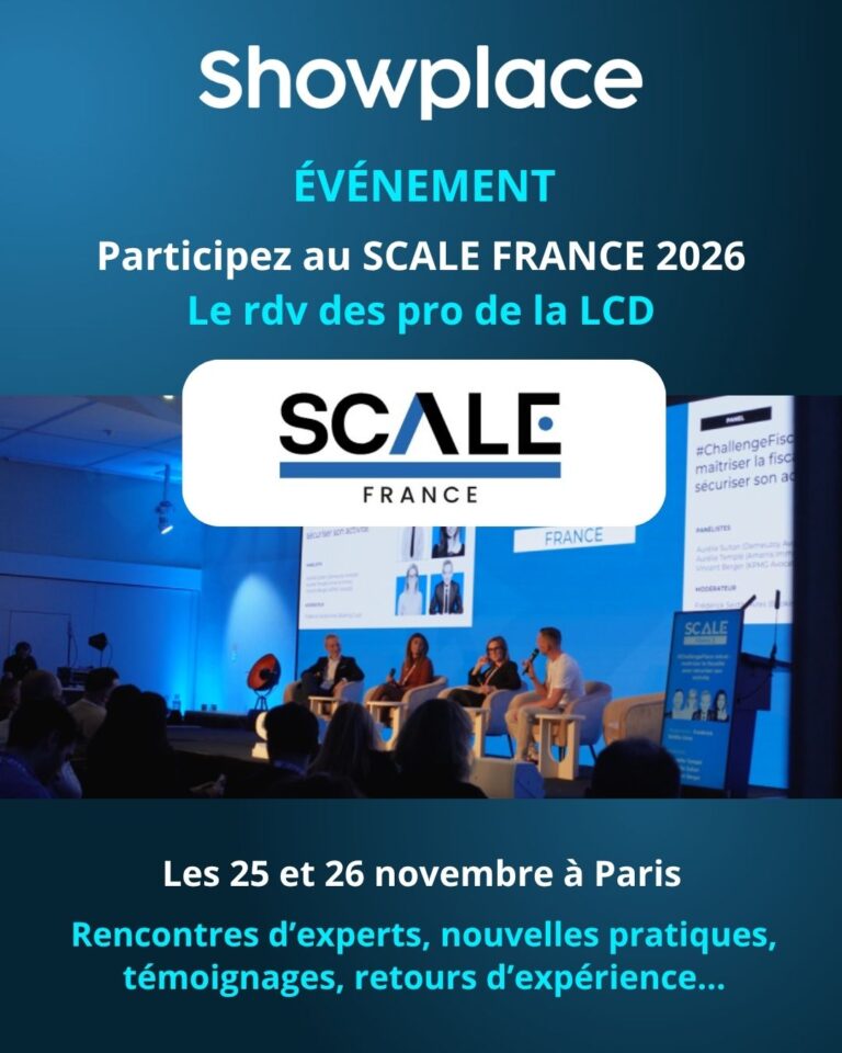 📢 𝗘𝘃𝗲𝗻𝗲𝗺𝗲𝗻𝘁 𝗮 𝗻𝗲 𝗽𝗮𝘀 𝗺𝗮𝗻𝗾𝘂𝗲𝗿 : 𝗦𝗰𝗮𝗹𝗲 𝗙𝗿𝗮𝗻𝗰𝗲
@scale.france est LE rdv des professionnels de la Location Court Durée 🚀
Pour sa 5ᵉ édition, Scale rassemblera les acteurs du marché autour d'un programme d'experts et de témoignages 🎤
📅 L'événement durera 2 jours à Paris, les 25 et 26 novembre, pour apprendre les bonnes et nouvelles pratiques, échanger, créer des opportunités et prendre une longueur d'avance.

🔖 Grâce à Showplace, bénéficiez d’une remise de -50€ HT sur vos pass avec notre code promo disponible sur votre compte.
💡 Vous arrivez la veille ? Participez au "Scale With AI", pour ceux qui veulent passer de la curiosité à l'usage grâce à l'IA : automatiser et industrialiser pour gagner du temps.